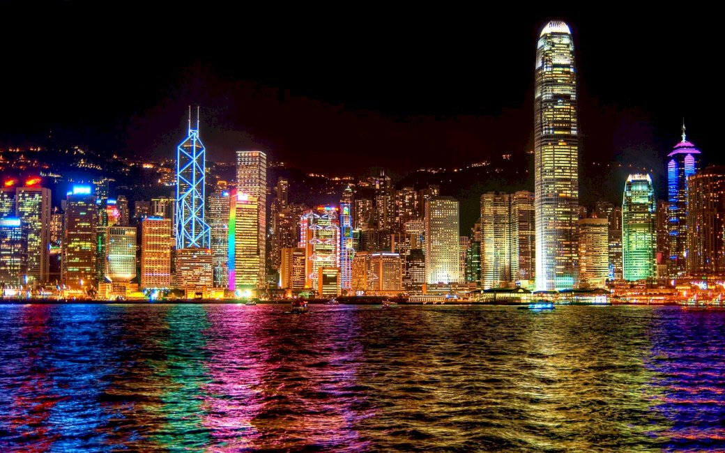 Hongkong nocą puzzle online