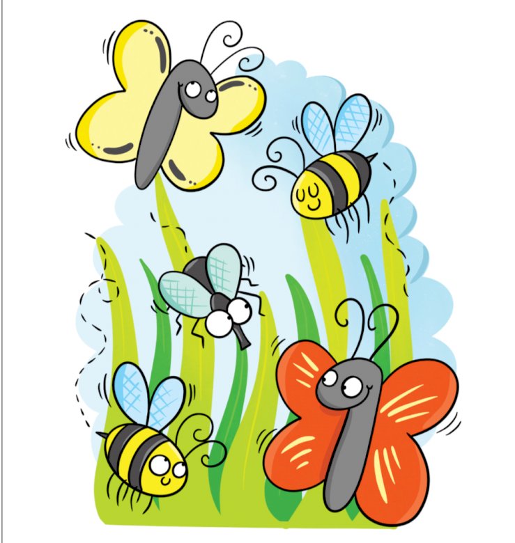 Kwiatki i pszczółki puzzle online