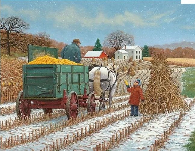 Zbiór kukurydzy. puzzle online