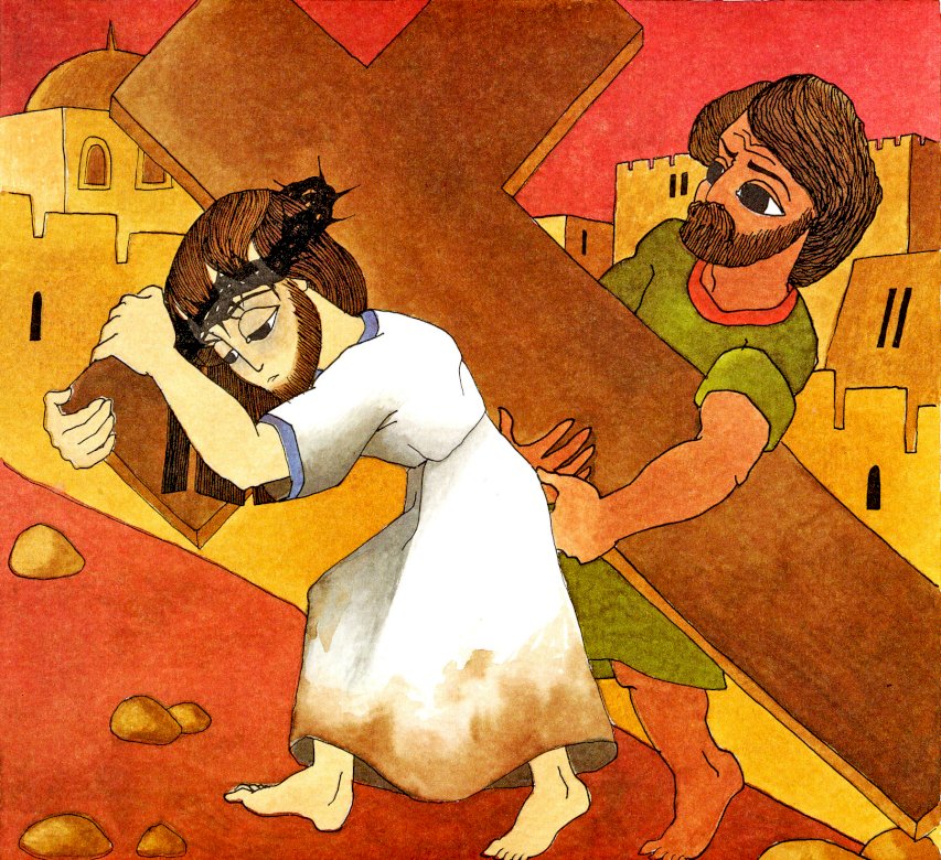 Pasja 5 - Jezus z krzyżem puzzle online