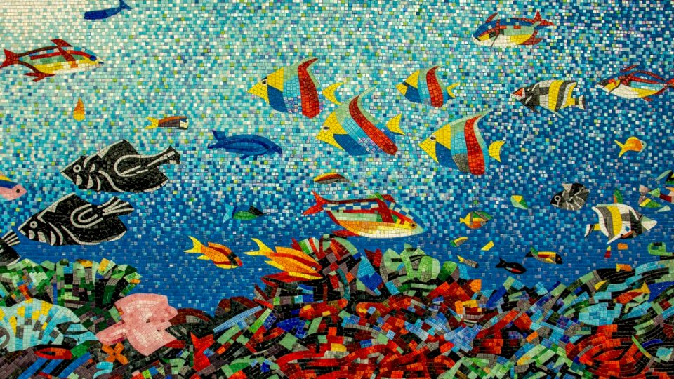 Mozaika ryb tropikalnych puzzle online