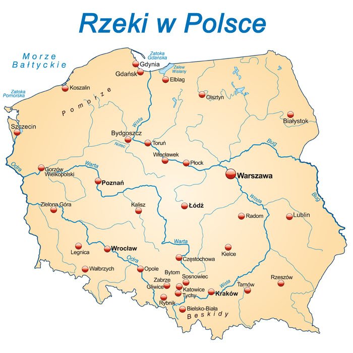 Rzeki w Polsce puzzle online