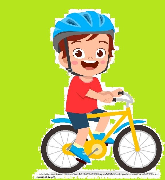 rowerek na zielonym tle puzzle online