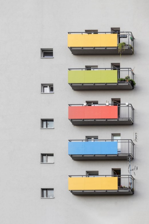 Veelkleurige gebouw online puzzel