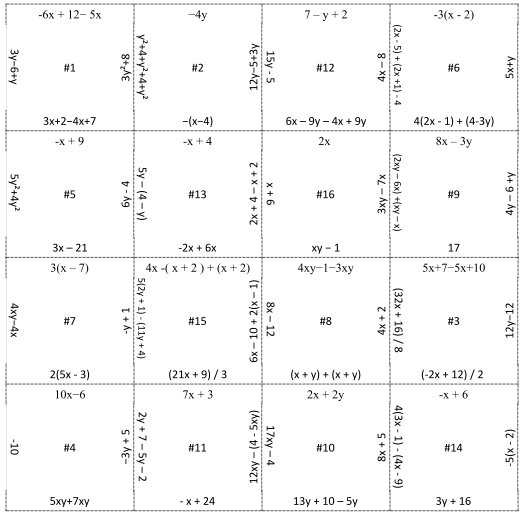 łamigłówka algebraiczna puzzle online