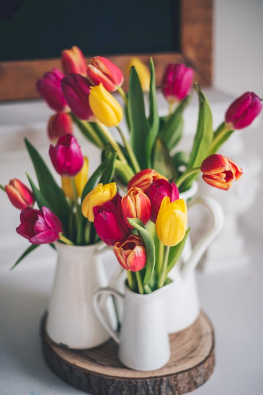 Tulips in a vase puzzle online