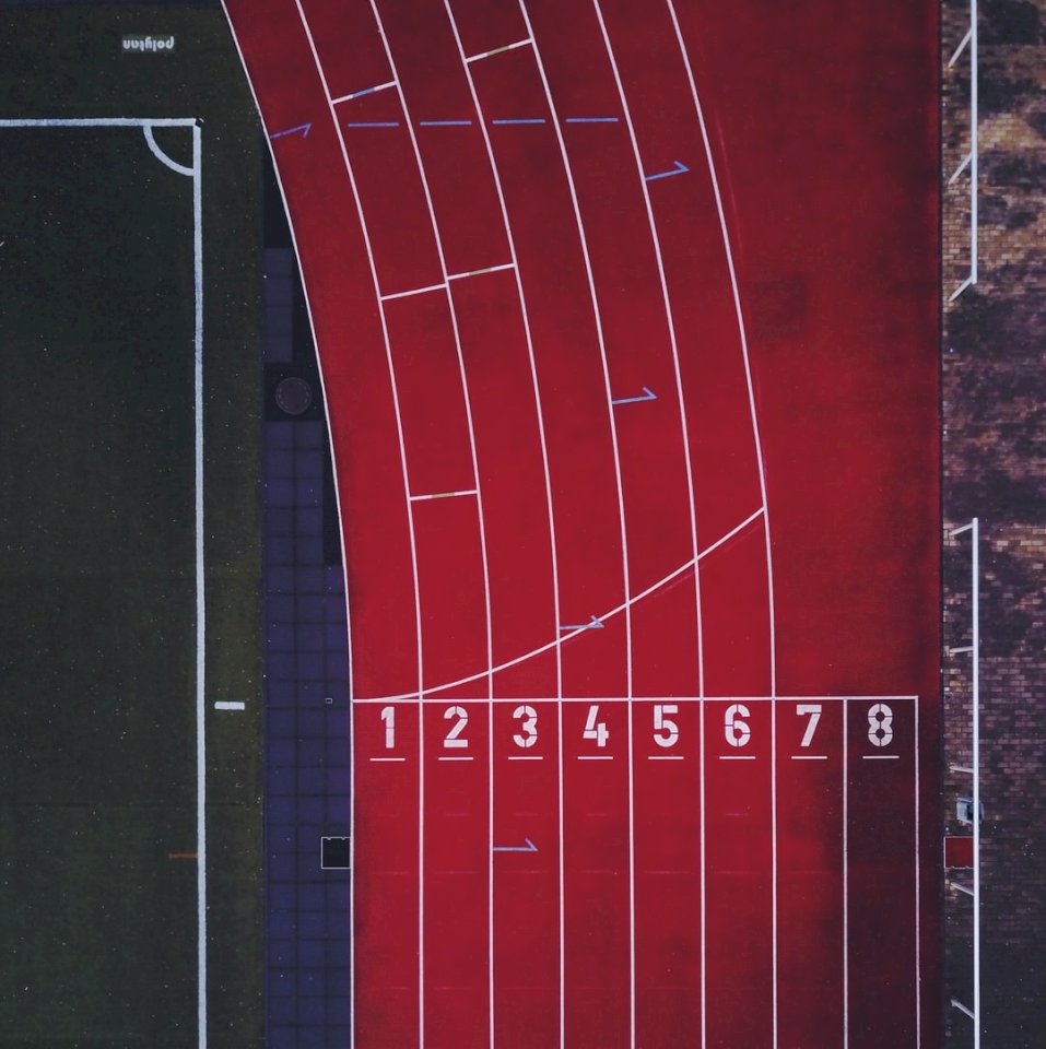 Run track from the air jigsaw puzzle