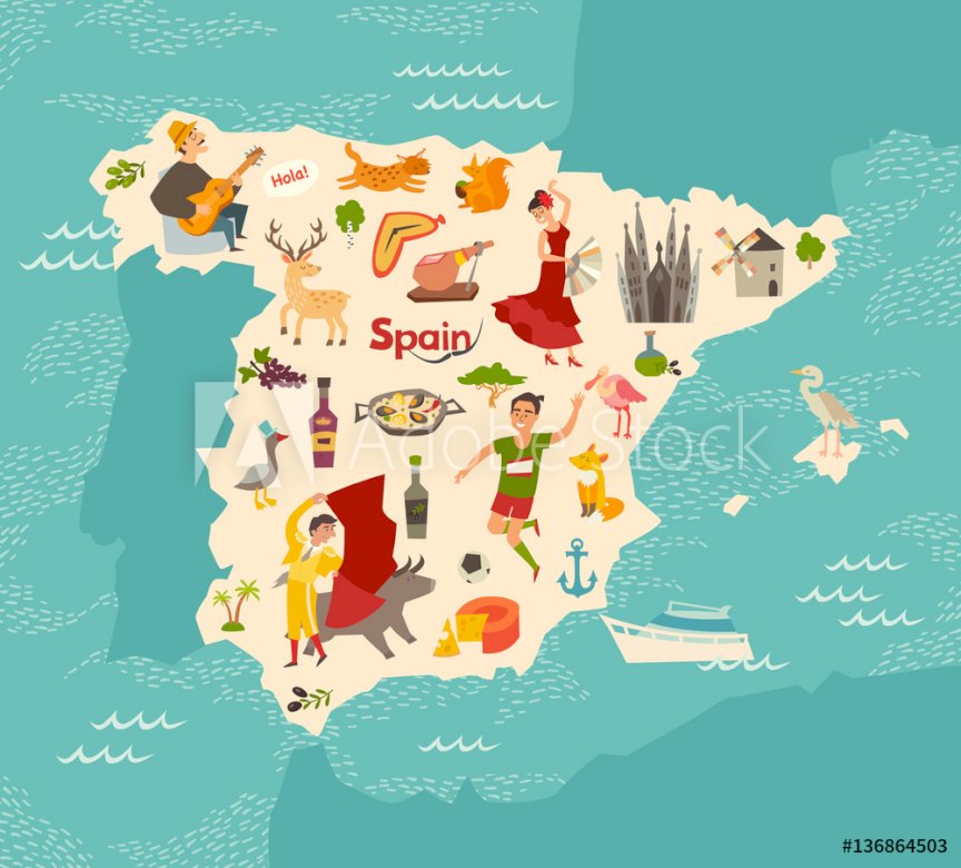 Hiszpania mapa puzzle online