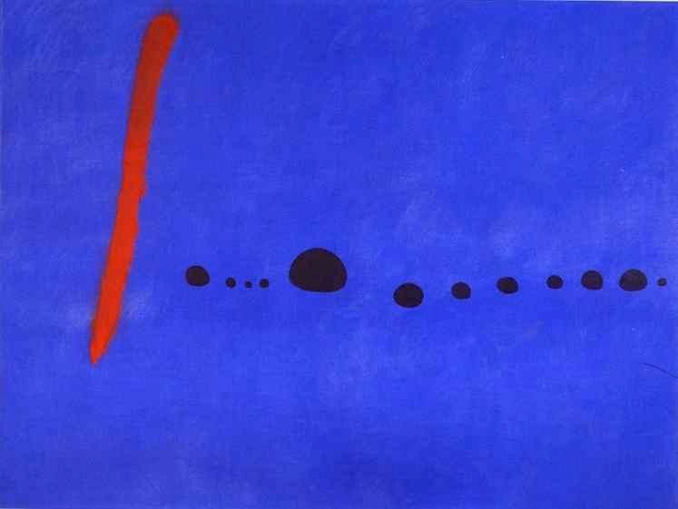 Malarstwo Blue Miró II puzzle online