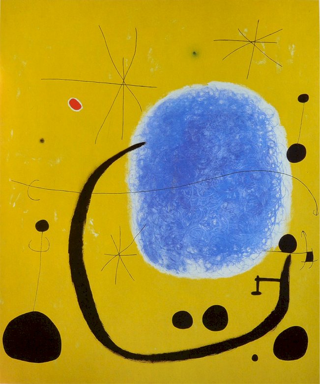 Złoto niebieskiego, Joan Miró puzzle online