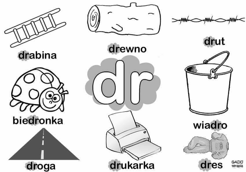 Głoska R - zbitka DR puzzle online