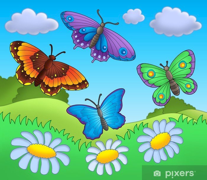 Motyle na łące puzzle online