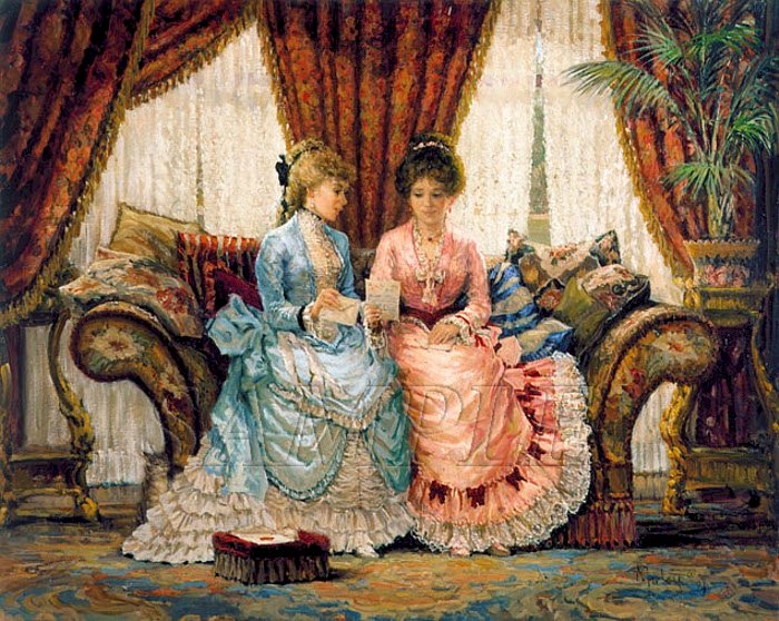 Malarstwo: Dwie kobiety. puzzle online