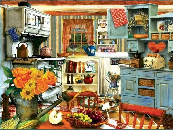 Wnętrze. Kuchnia. puzzle online