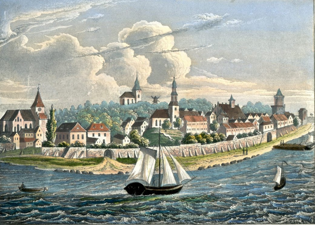 Panorama Kamienia Pomorskiego sprzed 1850 r. puzzle