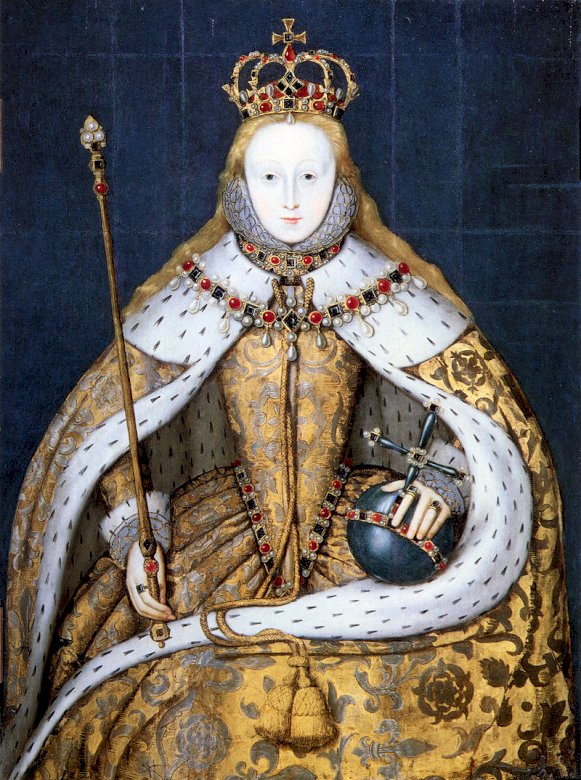 Elżbieta I w szatach koronacyjnych ok.1600-10 puzzle online