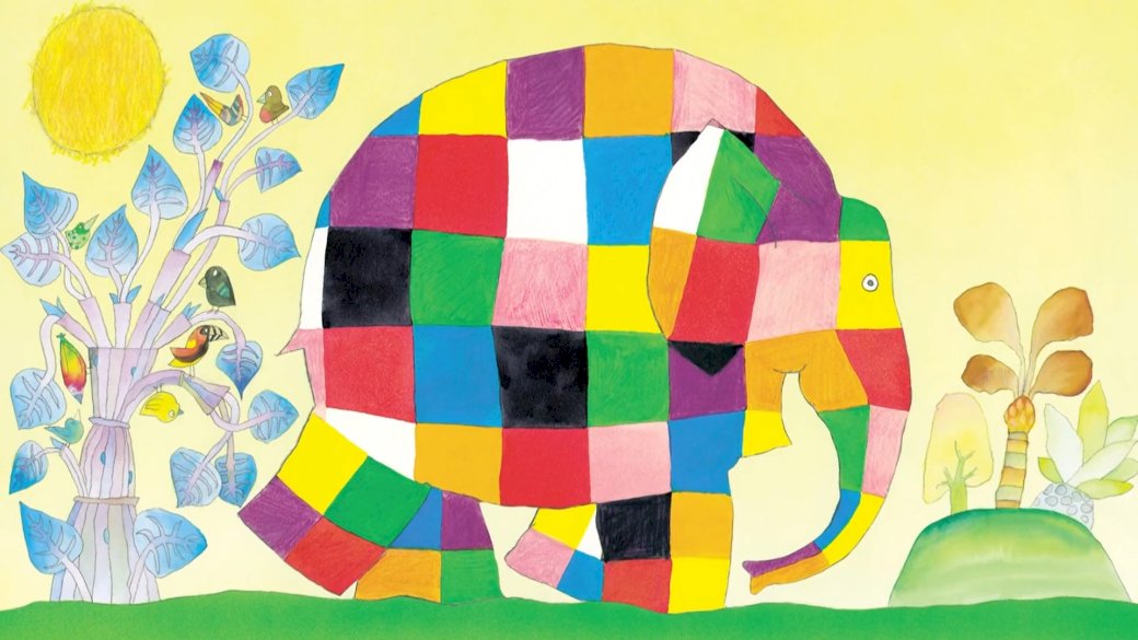Elmer, barwny słoń puzzle online