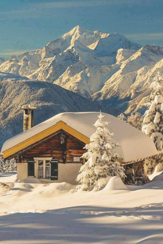 Zima w górach. puzzle online