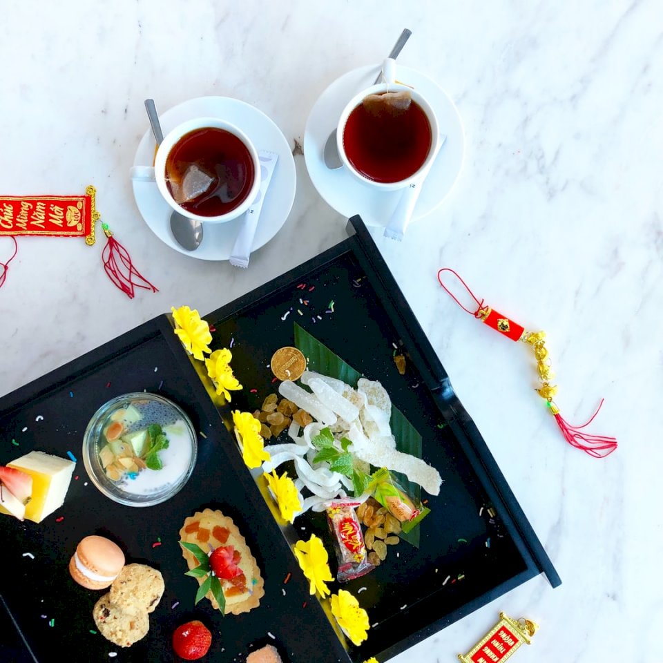Przerwa na herbatę w wietnamskim Tet puzzle online