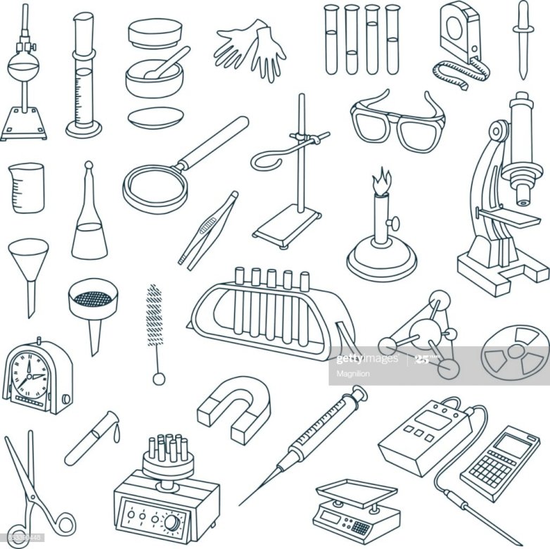  Top   imagen dibujos de instrumentos de laboratorio