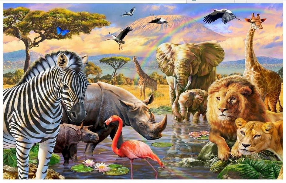 Realistyczne zwierzęta puzzle online