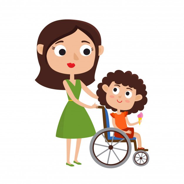 Dziecko na wózku z mamą puzzle online