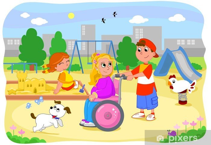 Dziecko na wózku inwalidzkim puzzle online