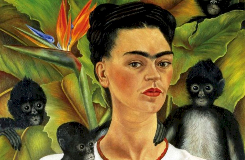 Frida i 3 małpy puzzle online