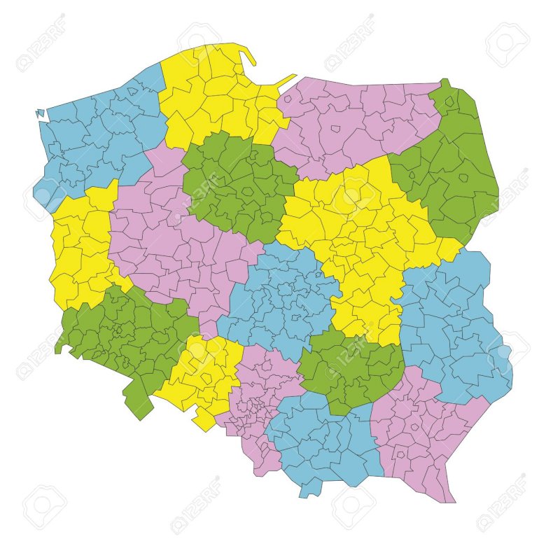 Mapa Polski puzzle online