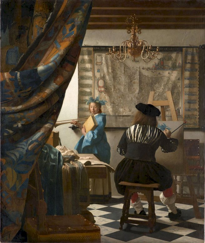 Jan Vermeer - Sztuka malarstwa puzzle online