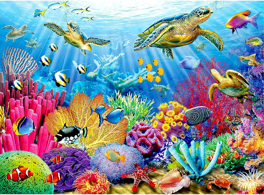 Żółwie w morzu puzzle online