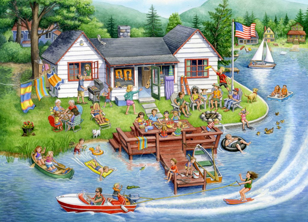 Casa sul lago puzzle online