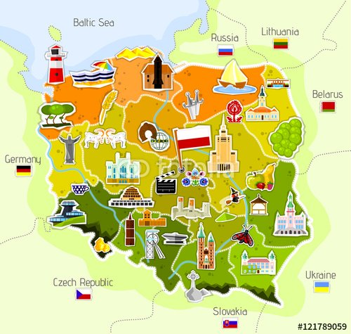 mapa Polski puzzle online