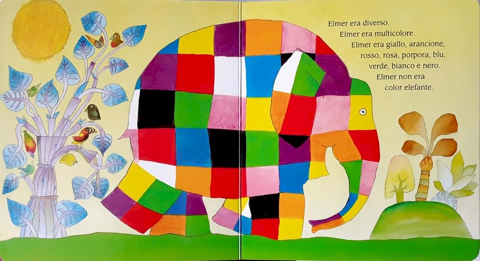Elmer o elefante colorido quebra-cabeça
