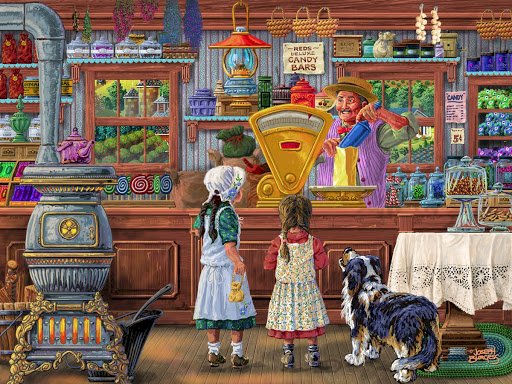 Dzieci w sklepie puzzle online