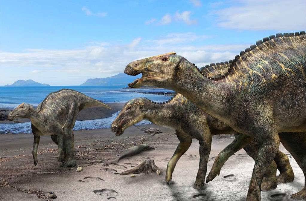 dinozaury na plaży puzzle online