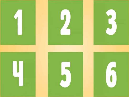 s jest dla sześciu kwadratów puzzle online