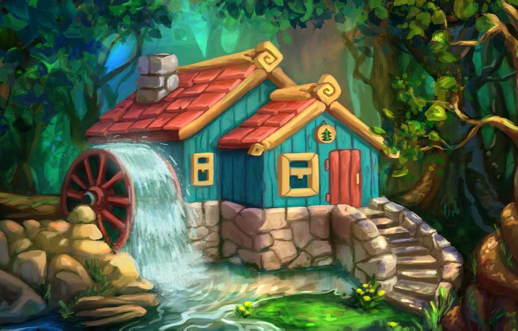 Dom w lesie puzzle online