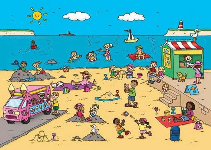 Scena na plaży puzzle online
