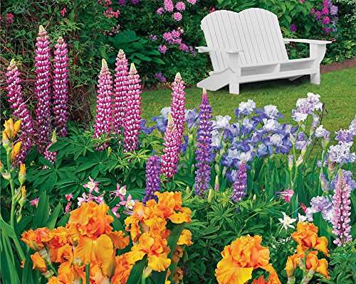 Kolorowe kwiaty w ogródku. puzzle online