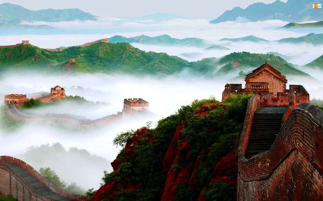 Wielki Mur Chinski we mgle puzzle online