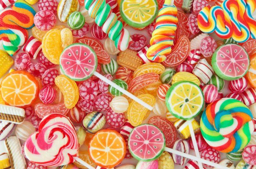 słodycze lizaki i cuksy puzzle online