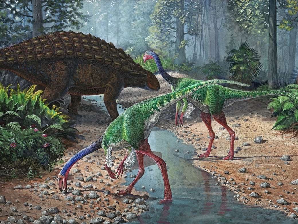 kolorowe dinozaury puzzle online