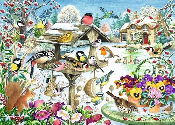 Ptaki w zimie. puzzle online