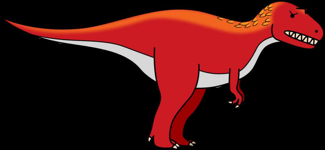 T-Rex czerwony puzzle online