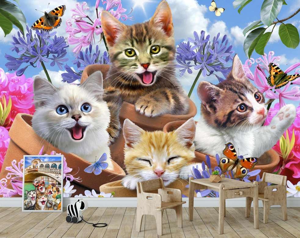 Słodziudkie kotki puzzle online