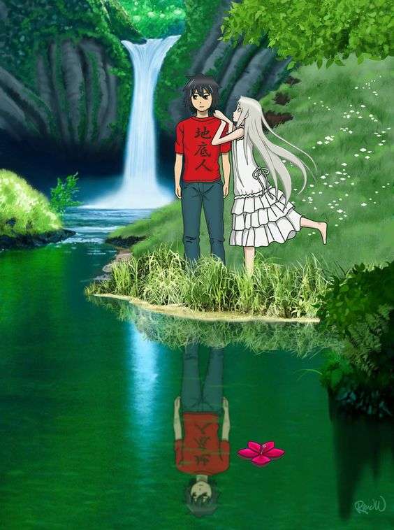 Jintan and Menma. Anohana puzzle online