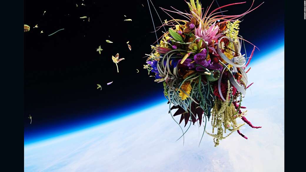 Kwiaty w kosmosie puzzle online