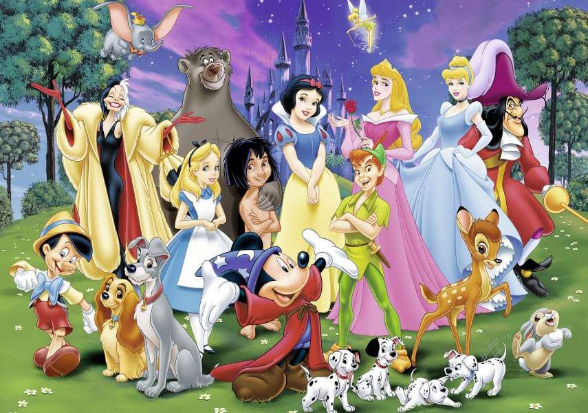 postacie Disneya puzzle online