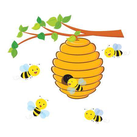 Pszczoła miodna i ich dom puzzle online